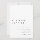 BLAIR Moderne Bohemian Simple Photo Weduwen Invita Kaart (Voorkant)