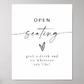 BLAIR Moderne Bohemian Wedding Open Seating Poster (Voorkant)