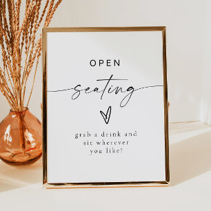 BLAIR Moderne Bohemian Wedding Open Seating Poster