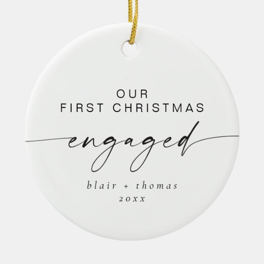 BLAIR Moderne Minimale 1 kerst-feestdag Keramisch Ornament (Voorkant)