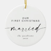 BLAIR Moderne minimale 1-kerstfeestdag Keramisch Ornament (Voorkant)