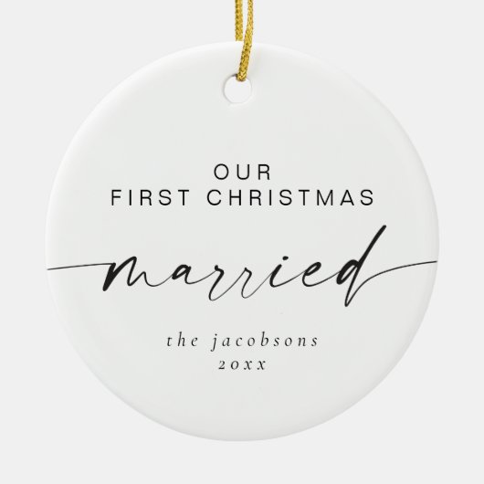 BLAIR Moderne minimale 1-kerstfeestdag Keramisch Ornament (Voorkant)