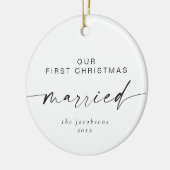 BLAIR Moderne minimale 1-kerstfeestdag Keramisch Ornament (Links)