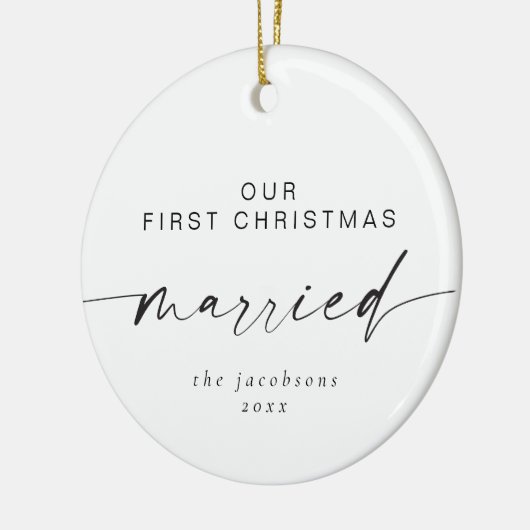 BLAIR Moderne minimale 1-kerstfeestdag Keramisch Ornament (Links)