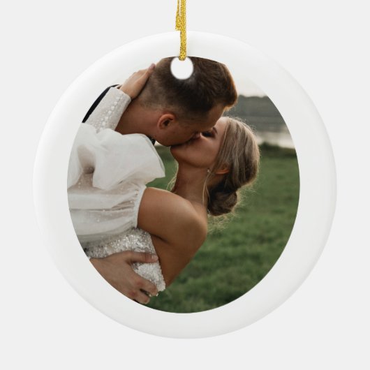 BLAIR Moderne minimale 1-kerstfeestdag Keramisch Ornament (Achterkant)