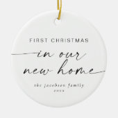 BLAIR Moderne Minimale Eerste Kerstmis in ons nieu Keramisch Ornament (Voorkant)