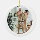 BLAIR Moderne Minimale Eerste Kerstmis in ons nieu Keramisch Ornament (Achterkant)