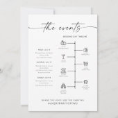 BLAIR Moderne minimale welkomsttijdlijn Kaart (Achterkant)