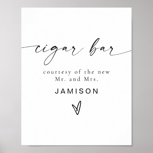 BLAIR Moderne Minimalistische Bohemen Bigar Bar Poster (Voorkant)