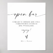 BLAIR Moderne minimalistische Bohemen Open Bar-Dri Poster (Voorkant)
