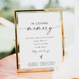 BLAIR Moderne Minimalistische 'In Loving Memory' H Poster