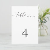 BLAIR Moderne Minimalistische Tafelnummerkaart voo Kaart (Staand voorkant)