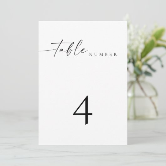 BLAIR Moderne Minimalistische Tafelnummerkaart voo Kaart