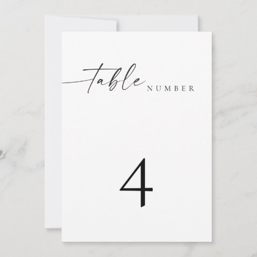 BLAIR Moderne Minimalistische Tafelnummerkaart voo Kaart (Achterkant)