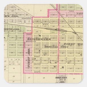 Blair, Nebraska Vierkante Sticker