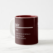 Blair Personalized Name Coffee Mug Tweekleurige Koffiemok (Voorkant links)