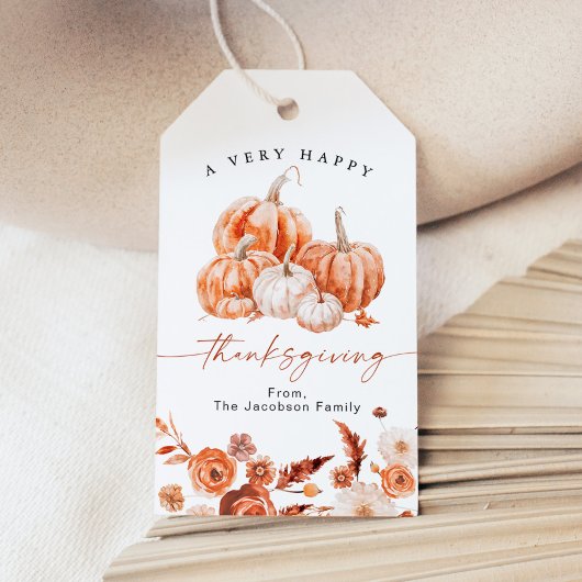 BLAIR Pumpkin Happy Thanksgiving-traktatie Cadeaulabel
