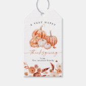 BLAIR Pumpkin Happy Thanksgiving-traktatie Cadeaulabel (Voorkant)