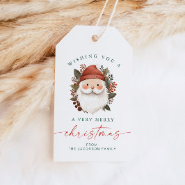 BLAIR Scandinavisch Kerstman Gezicht Kerstvakantie Cadeaulabel