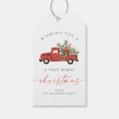 BLAIR Scandinavische Rode Auto Boom Kerstmis Cadeaulabel (Voorkant)