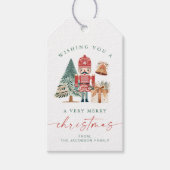 BLAIR Scandinavische rode notenkraker Kerstmis Cadeaulabel (Voorkant)