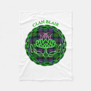 Blair Schotse Tartan Celtic Thistle Fleece Deken
