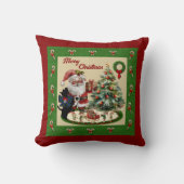 Blair Scottie en Santa Christmas Kussen (Voorkant)