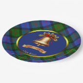 Blair Tartan Gepersonaliseerde Kerstmis Papieren Bordje (Gekanteld)