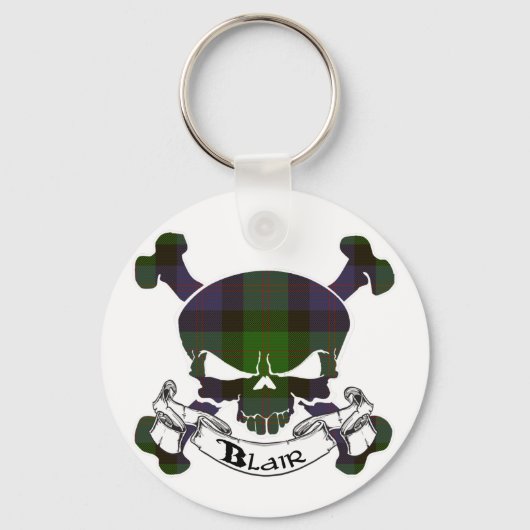 Blair Tartan Skull Sleutelhanger (Voorkant)