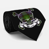 Blair Tartan Skull Stropdas (Opgerold)