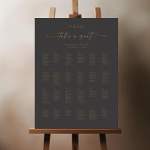 BLAIRE alfabetische moderne bruiloft zitkaart