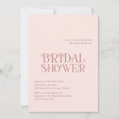 Blaire Blush Roze Modern Vrijgezellenfeest Kaart (Voorkant)