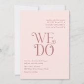 Blaire Blush Roze Moderne bruiloft Kaart (Voorkant)