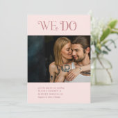 Blaire Blush Roze Moderne bruiloft Save The Date (Staand voorkant)