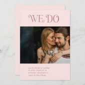 Blaire Blush Roze Moderne bruiloft Save The Date (Voorkant / Achterkant)