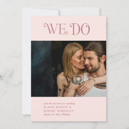 Blaire Blush Roze Moderne Trouw Save The Date
