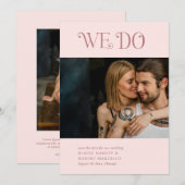 Blaire Blush Roze Moderne Trouw Save The Date (Voorkant / Achterkant)