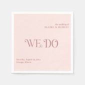 Blaire Blush Roze Moderne Trouw Servet (Voorkant)