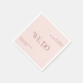 Blaire Blush Roze Moderne Trouw Servet (Hoek)