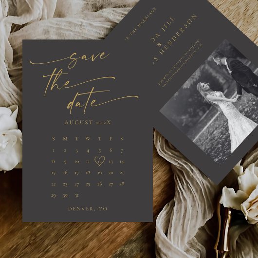 BLAIRE Modern Calligraphy Script Fotobruiloft Save The Date