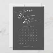 BLAIRE Modern Calligraphy Script Fotobruiloft Save The Date (Voorkant)