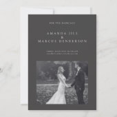 BLAIRE Modern Calligraphy Script Fotobruiloft Save The Date (Achterkant)