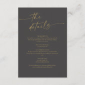 BLAIRE Modern Calligraphy Script Wedding Details Informatiekaartje (Voorkant)