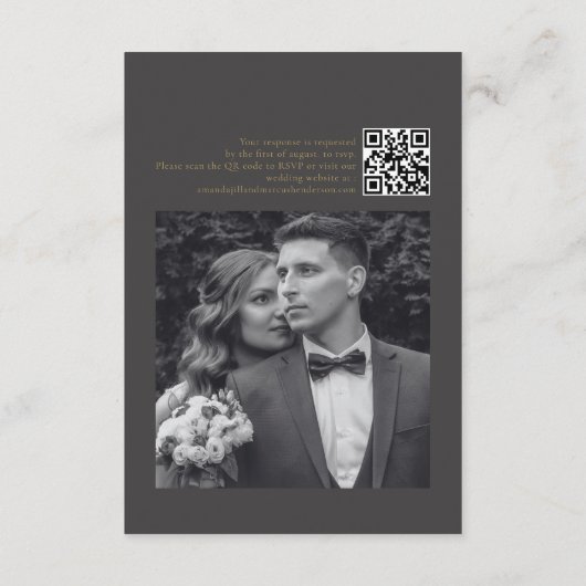 BLAIRE Modern Calligraphy Script Wedding Details Informatiekaartje (Achterkant)