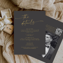 BLAIRE Modern Calligraphy Script Wedding Details Informatiekaartje