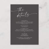 BLAIRE Modern Calligraphy Script Wedding Details Informatiekaartje (Voorkant)