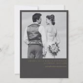 BLAIRE Modern Calligraphy Script Wedding Kaart (Achterkant)