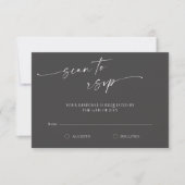 BLAIRE Modern Calligraphy Script Wedding RSVP Kaartje (Voorkant)