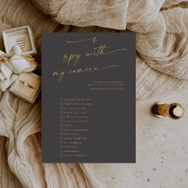 BLAIRE Modern Spy Wedding Photo Hunt Game Programm Programmakaart