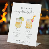 BLAIRE Modern Wedding Signature Drinken Menu Pedes Reclamebord Met Voetstuk